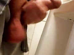 Cumming into the Urinal