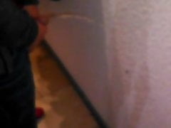 Wall pissing at home.  Pissen in der Wohnung.