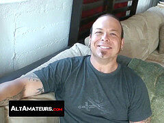 kinky sausage rider Mike Hawk strokes off and ejaculates