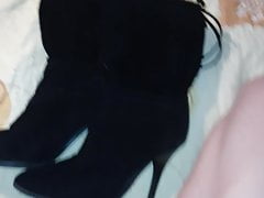 Cum on new suede boots