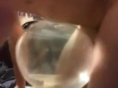 Cum inside a balloon