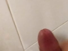 Cumshot in the shower