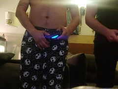 Gaming with str8 buddy beef whistle flops out