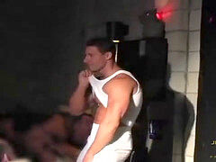 Muscle god, gay outside, real public blowjob