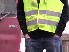 Gay dude seduces worker from street