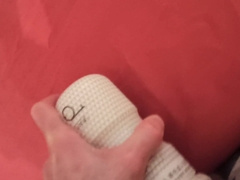 XXL dinky finishes off in love glove fucktoy