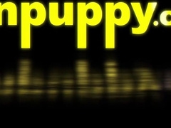 MANPUPPY - Jeff Dump slaps his lazy roomy Leo Blue