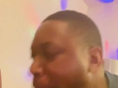 Fellating on trade stiffy while his gf was outside in the camper