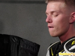NEXT DOOR STUDIOS - Sportive guy with socks fetish gets ravaged in locker guest room