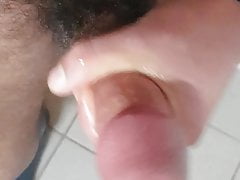 Very Hairy cock handjob