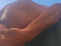 Humungous White Jizz-Shotgun slips in my caboose