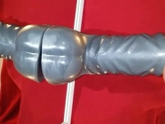 Prostate milking with HUGE dildo in Chastity till orgasm223