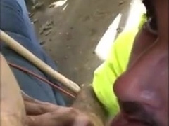 Hungry builder sucking dick 4