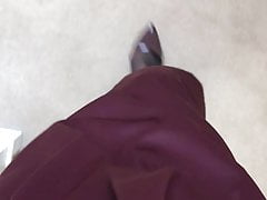 Walking in my satin dress