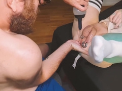 Bearded Sir Joshua Gives Double Fisting To - Axel Abysse And Rose Bud