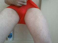 Cum and Piss in my red Shadowline Panties