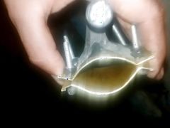 Hard Fucking Inside Metalic Pussy.