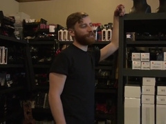 BDSM dominant edging sub and sucks his dick