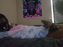 Black lad ejaculates after class