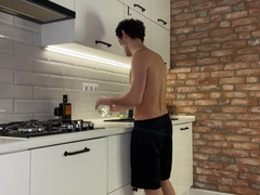 Leaned over with cancer and screwed a fellow in the kitchen