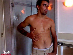 Latino stud lets us check out his merchandise