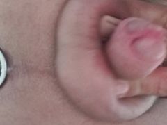 Butt Plug First Time tight Ass Hole Close Up.
