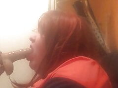 Redhair crossdresser Deepthroat