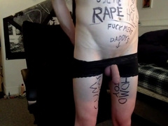 Sissy Faggot Boi used as a notepad whore!