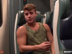 Ginormous boner queer spin flop with facial cumshot