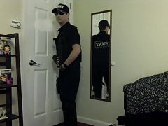 Sexy Logan Cosplay SWAT Police Officer Cop Stripping Dancing