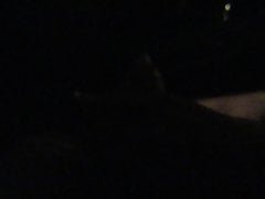 Stranger handjob my cock on car parking with condom
