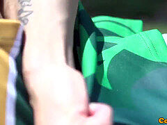 booty licking muscle jock plows ass outdoors