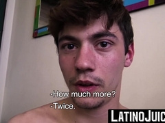 LatinoJuice.com - Beautiful boy Esteban gobbles my uncut cock and eats my sticky load of cum