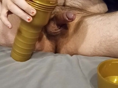 Fleshlight Faps Dad's Manmeat, Ample Pearly Fountain!