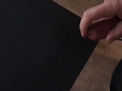Cum on black table