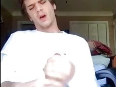 Aussie student jerks a HUGE cock