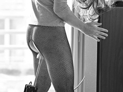 Standing anal pounding to the rhythm of music