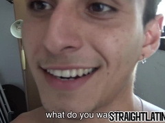 Straight Latino guy turned gay after bareback cock riding