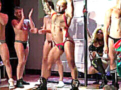 Gay double blowjob, gay penetration, threesome double penetration