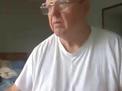 old man jerking his big dick 2