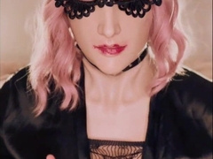 Crossdresser Bella multiracial fellate n smash