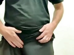 Daddy CUMMING  in the bathroom at work. MASSIVE DICK!
