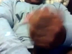 Str8 Guy Stroking his BBC to Porn ( Double Cum ) 3