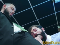 Bearded Danni Robles pounds his ass in a doggy style by hot Sir Peter