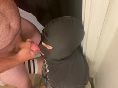 Relentless facefuck for submissive homosexual cocksucker