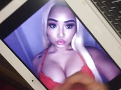 Cum Tribute: Filipina model chick takes a load on her tits