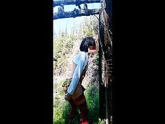 Crossdresser In The Park Of Whore Encelo Photos 4