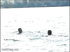 Steamy gay sex on the lake shore