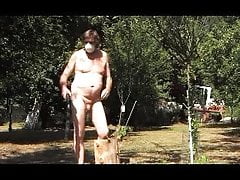 amateur boy slave dildo anal fisting outdoor garden toy 37.m
