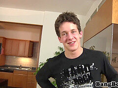 unexperienced housekeeping lad gargles mature cock